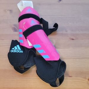 Adidas Pink and Blue Shin Guards Size Youth Small